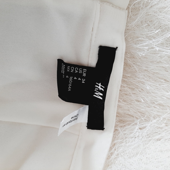 H&M x Lana del Rey Faux Feather Fringe Mini Skirt Sz 4 - Picture 8 of 10